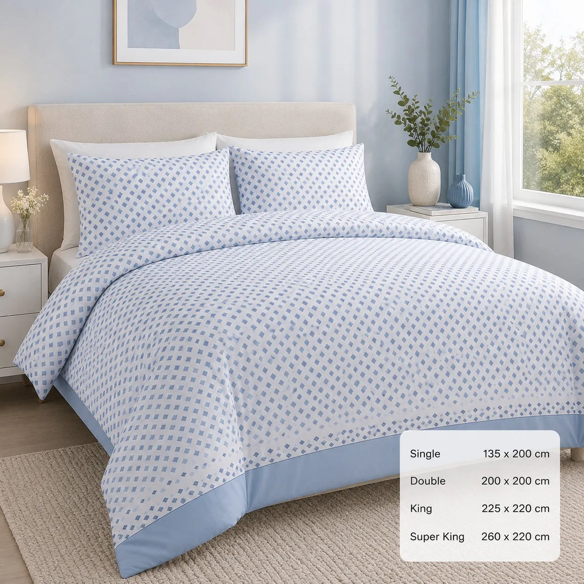 Luxury Printed Microfibre Duvet Cover Set with Pillowcase Soft Breathable Bedding Quilt Cover Single Double King Super King All Season