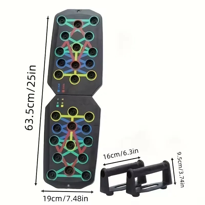 Portable Multifunctional Push-up Board Set Foldable Fitness Equipment For Chest Abdomen Arms And Back Training