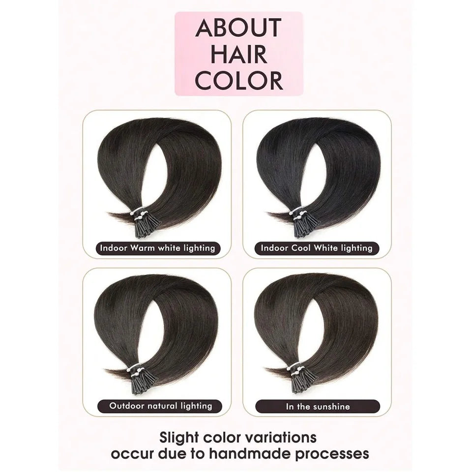100g/Pack I Tip Hair Extensions 26 Inch Straight I Tip Synthetic Hair High Temperature Fiber I Tip Hair Extensions For Women