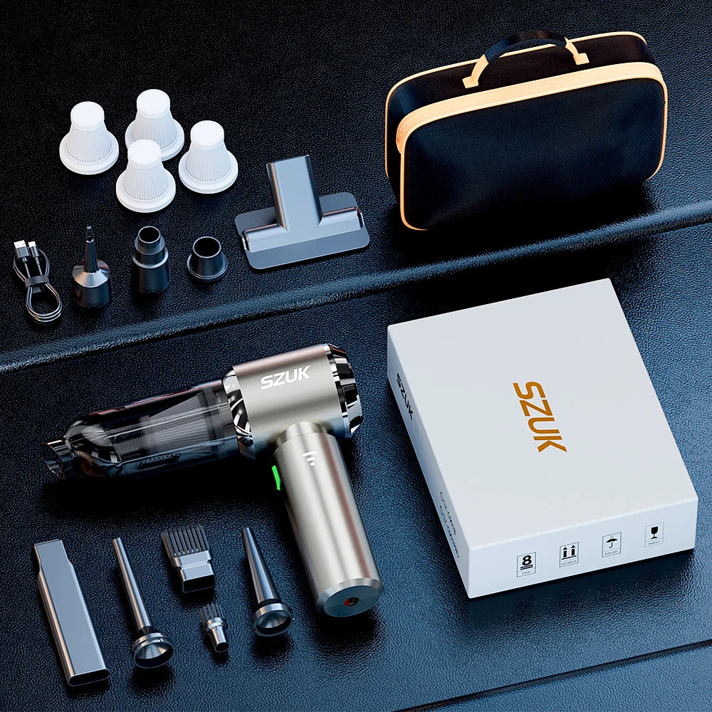 SZUK 2026 New Mini Car Vacuum Cleaner 985000Pa Wireless Vacuum Cleaner Powerful Suction Handheld Portable Vacuum Cleaner For Car