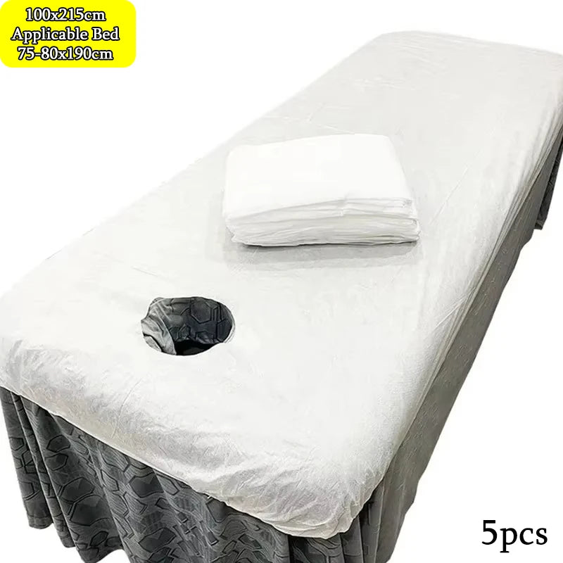 5/10/20Pcs Disposable Elastic Breathable Non-Woven Bed Covers Spa Salon Clinic Bed Massage Shop Bedding Single-Use 100*215cm