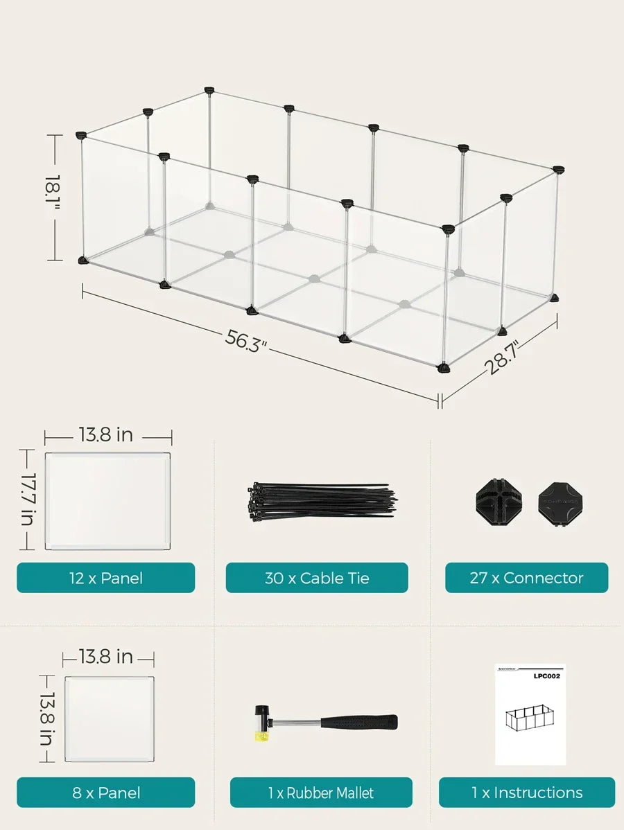 SONGMICS Pet Playpen With Floor