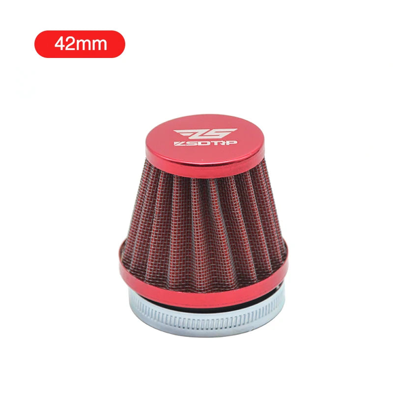 ZSDTRP Universal Motorcycle Carburetor Clamp-On Air Filter 35mm 38mm 42mm 45mm 50mm 55mm 58mm Inlet Tapered Cleaner