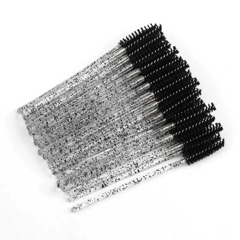 5/50 Pcs Crystal  Mascara Wands Eyelash Brush Spoolies For Eye Lash Extension Eyebrow And Makeup Crystal Makeup Tools