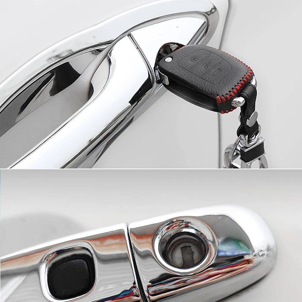 for Dodge Grand Caravan MK5 2008~2020 Chrome Door Handle Cover Trim Catch Set Car Styling Accessories 2009 2010 2011 2012 2013