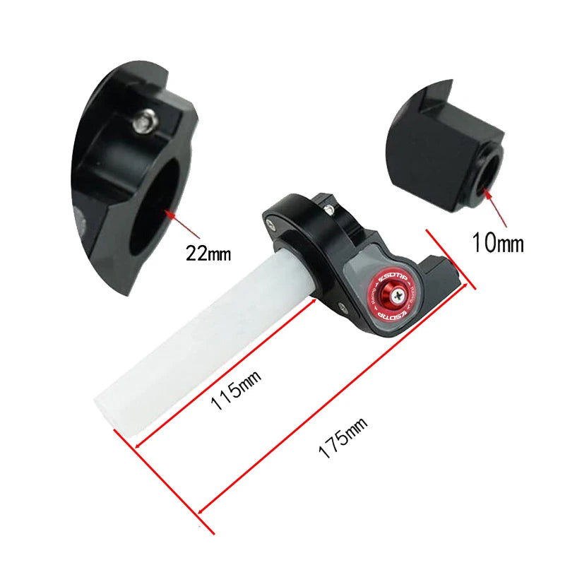 Sclmotos- 22mm Motorcycle Racing Aluminum Visible Quick Twist Gas Throttle Settle Grips Dirt Pit Bike ATV UTV XR50 CRF50 KLX