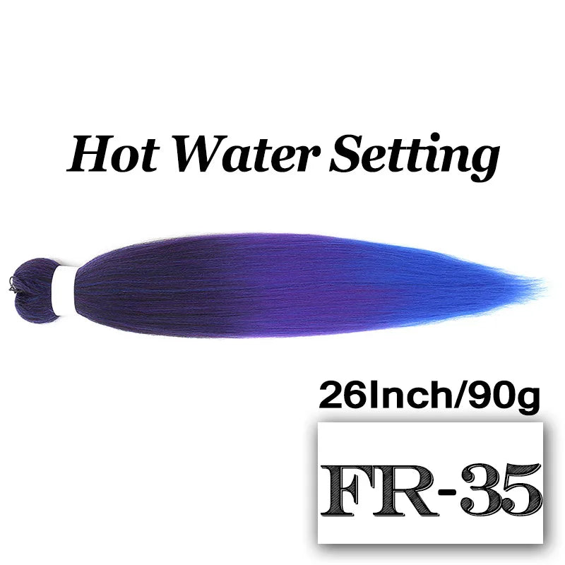 Braiding Hair Pre-stretched 26 Inch Hair Extensions for Afro Crochet Braids Synthetic Hair DIY Purple Pink Peach Red Jumbo Braid