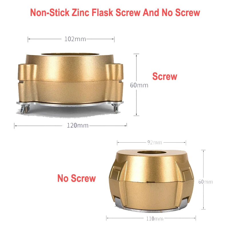 1PC Dental Lab Brass Non-stick Plaster Denture Flask  Press Compress  With Screw No Screw Two Types on Lab Acrylic Partial Work