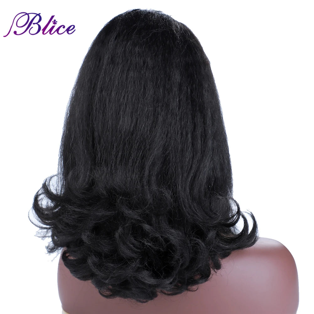 Blice Synthetic Drawstring Ponytail Hair Pieces Ponytail Kinky Straight Hair Extensions Kanekalon Hair With Combs Warp Ponytail