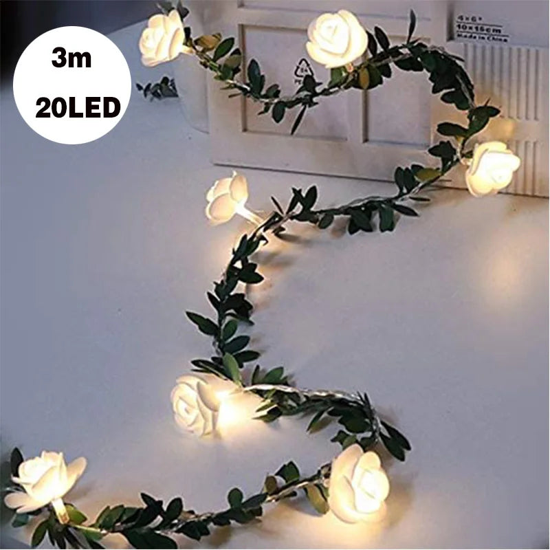 Artificial Ivy Garland Fake Plants Vine Hanging LED String Light Hanging for Home Garden Office Wedding Christmas Wall Decor