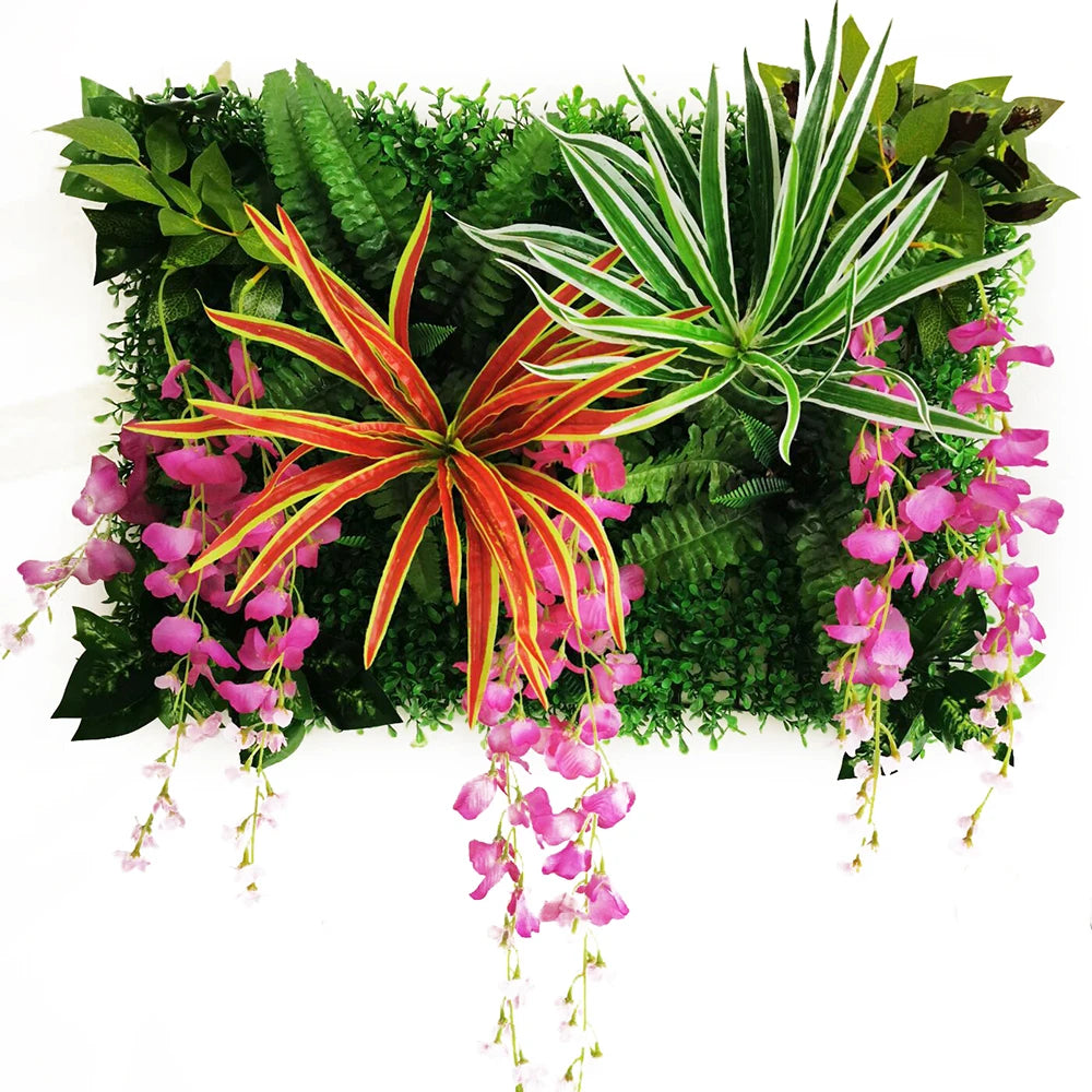 Wedding Party Decoration Artificial Flowers Wisteria Rose Decor Background Wall Hanging  Panel