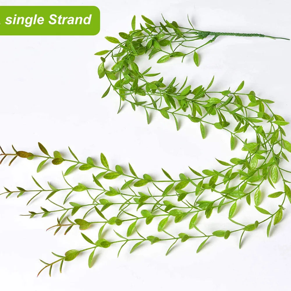 Artificial Ivy Garland Fake Plants Vine Hanging LED String Light Hanging for Home Garden Office Wedding Christmas Wall Decor