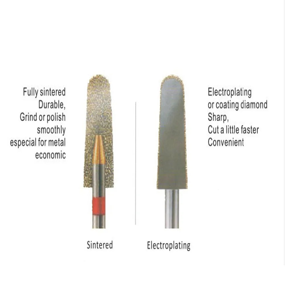1pc Dental Lab Diamond Fully Sintered Burs 70 Coarse Grit Durable Grind or Polish Smoothly Shank:2.35mm