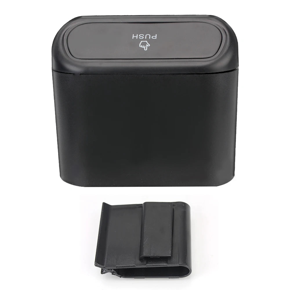 Storage Box Pressing Type Trash Can ABS Hanging Vehicle Garbage Dust Case Car Trash Bin