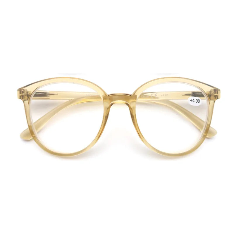 MODFANS Reading Glasses For Women and men,Classic Round Sunglasses Readers Frame with Spring Hinge Eyeglass Diopter+0.5 ~ +4.0