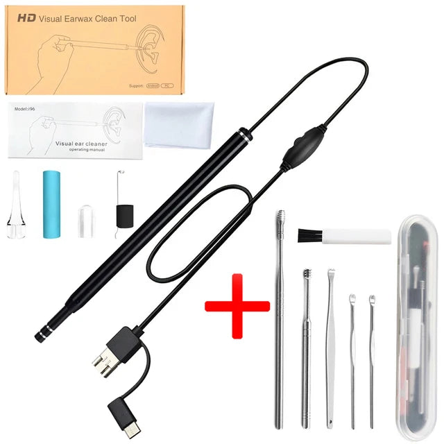 Visible Earpick Medical Otoscope Waterproof Camera Earwax Visual Oral Inspection Ear Spoon Support Android PC Ear Cleaning Tool