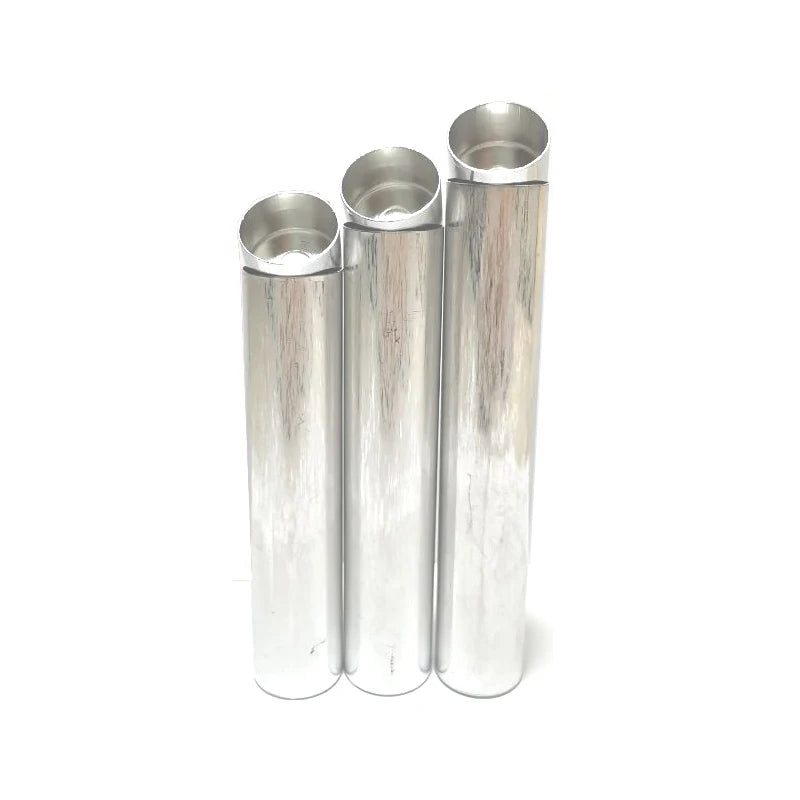50PCS Dental Lab Aluminum Cartridge with Lip Acrylic Denture Inject Acrylic Work in Lab 3 Length 100mm, 110mm, 120mm