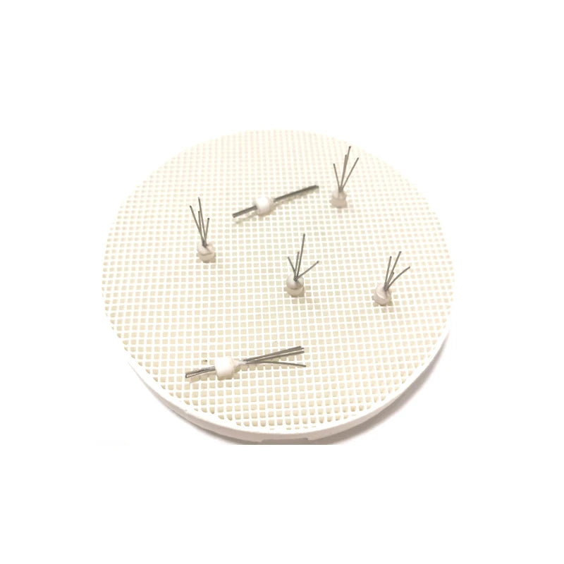 6pcs Dental Lab Amann Girrbach Pins Honeycomb Round Firing Trays For Holding PFM Crowns