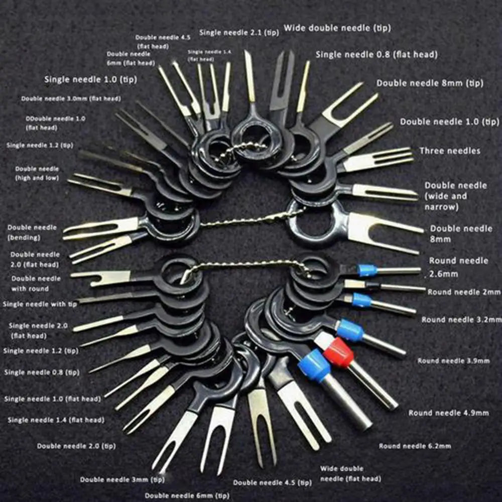 2026 Professional Car Terminal Removal Kit - Wiring Crimp Connector Pin Extractor Puller for Terminal Repair