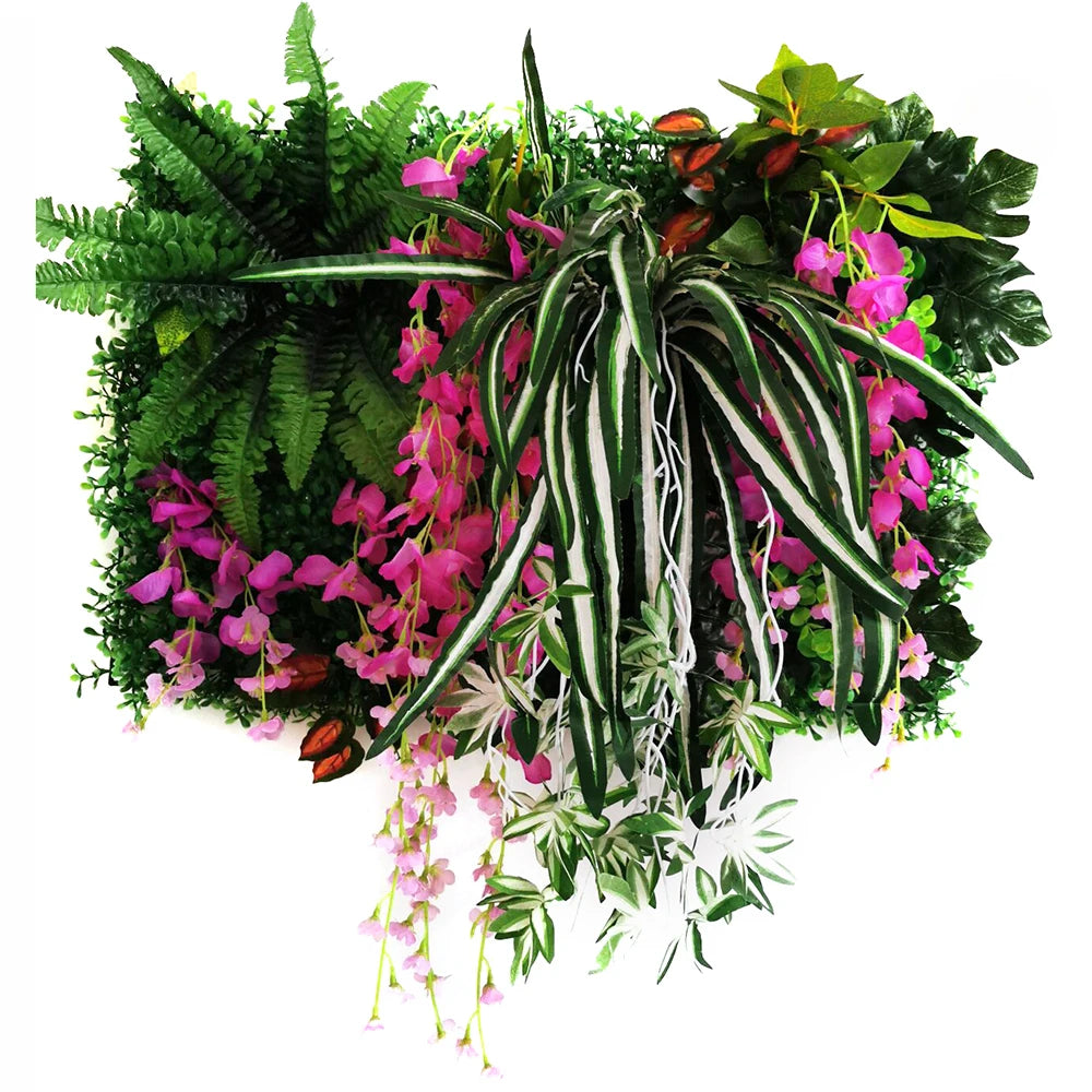 Wedding Party Decoration Artificial Flowers Wisteria Rose Decor Background Wall Hanging  Panel