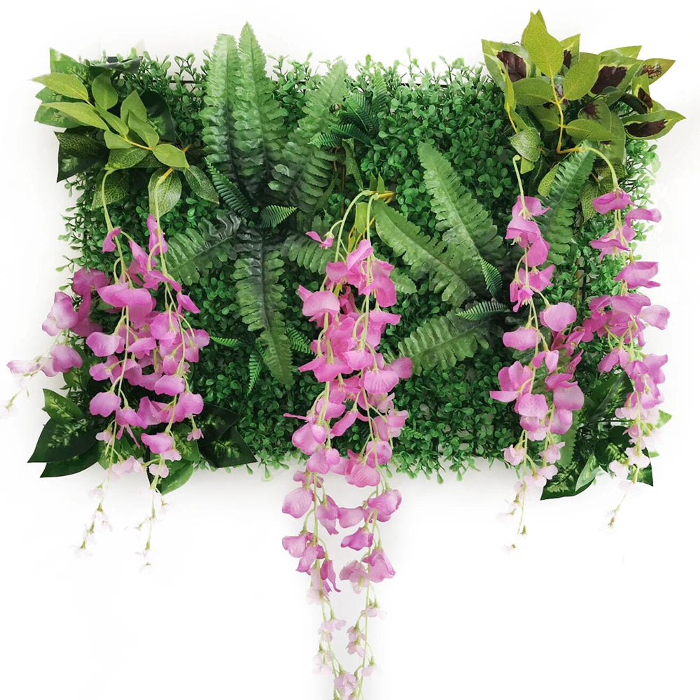 Wedding Party Decoration Artificial Flowers Wisteria Rose Decor Background Wall Hanging  Panel