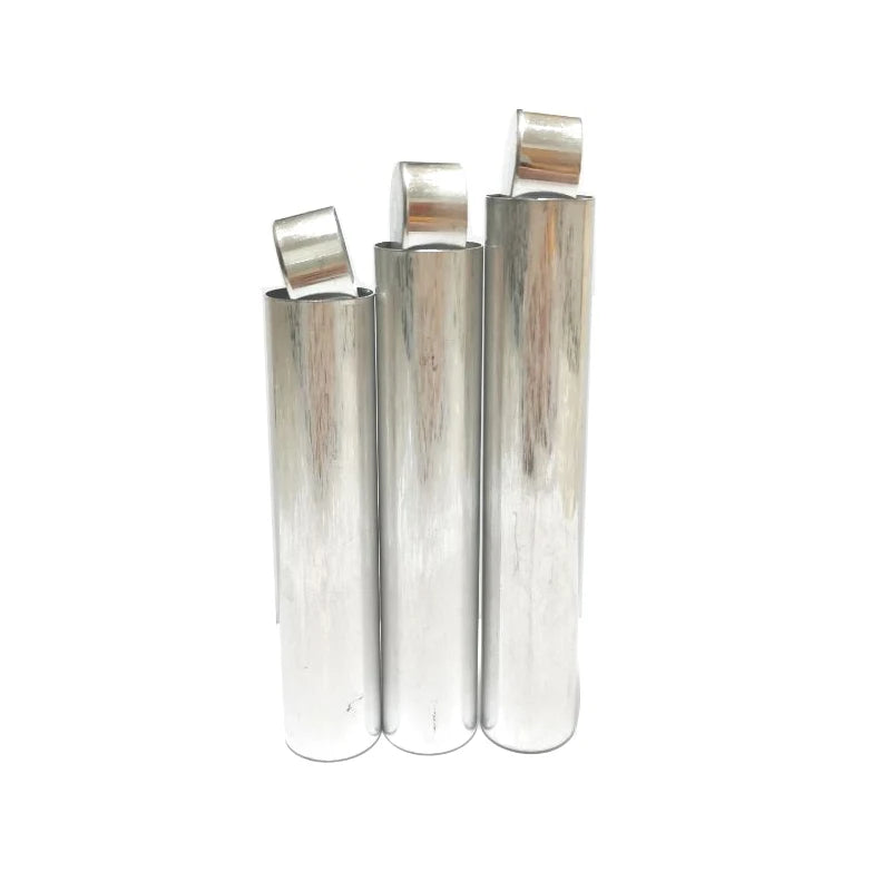 50PCS Dental Lab Aluminum Cartridge with Lip Acrylic Denture Inject Acrylic Work in Lab 3 Length 100mm, 110mm, 120mm