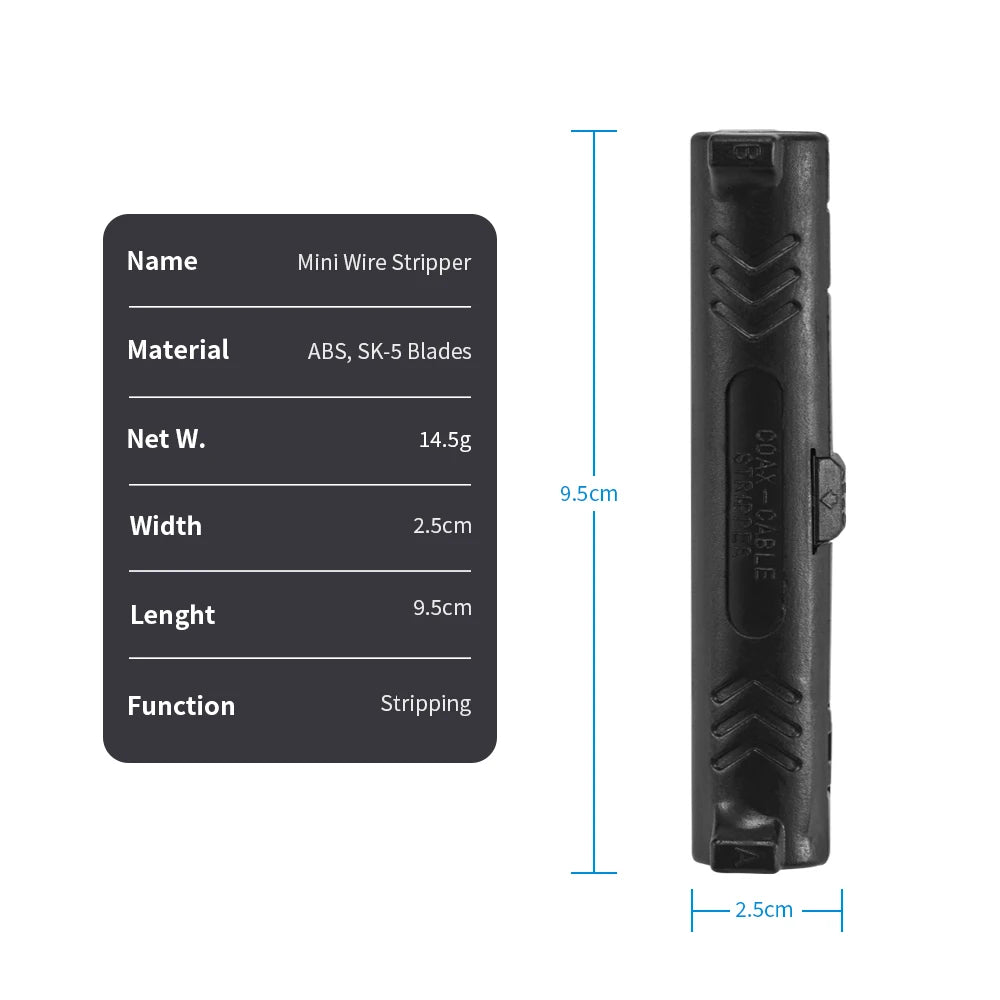 1pcs Electrical Wire Stripper Pen Rotary Coax Coaxial Cable Wire Pen Cutterl Round Grip Spring Lever Network Cable  Stripper