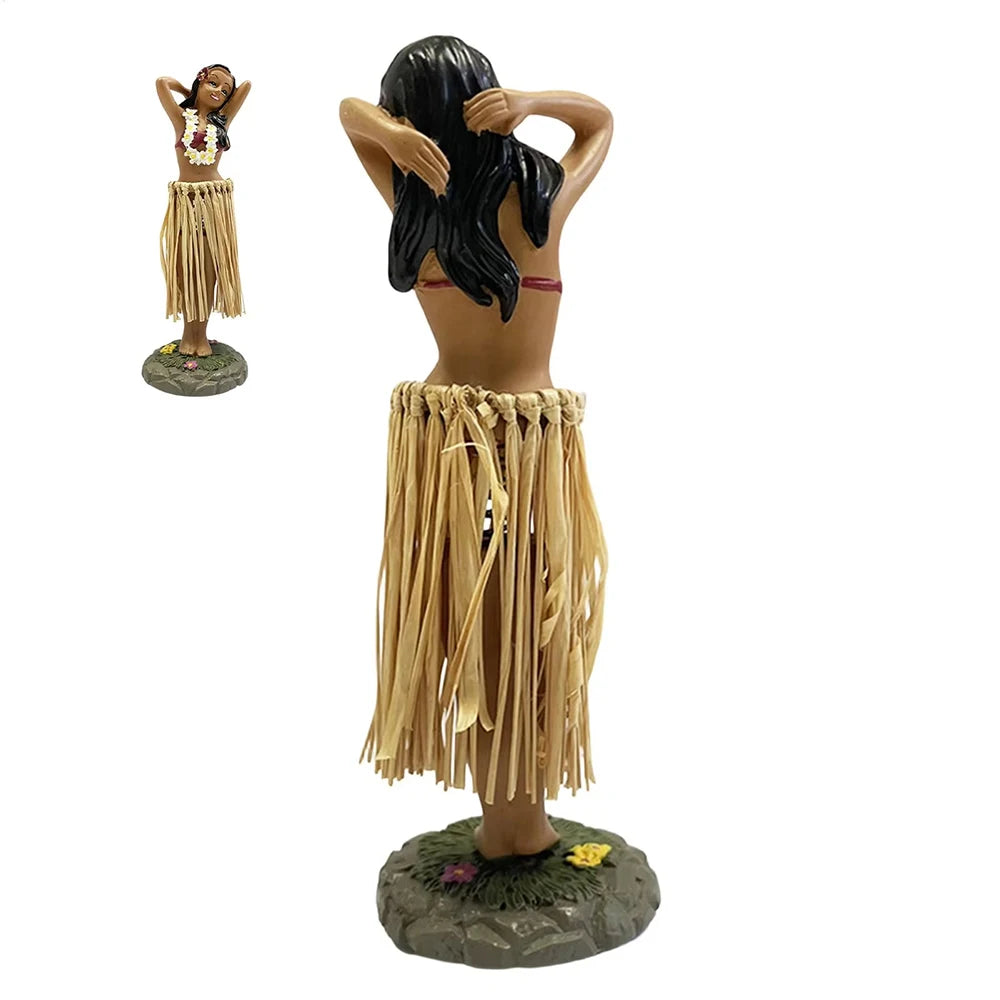 Hawaiian Dancing Girl Posing Dancer Car Interior Ornaments Dashboard Doll bobbleheads Hawaiian Souvenir Ornament Centerpieces