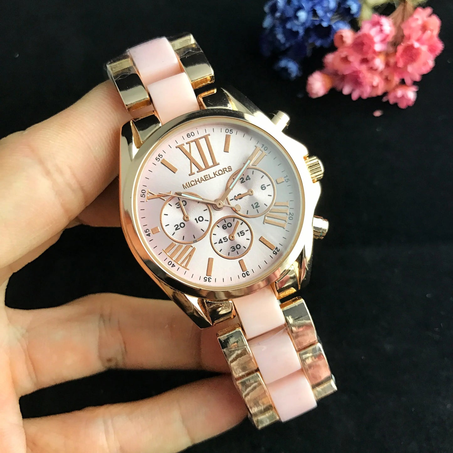Michael Kors Ladies Fashion Watch Business Style Alloy Quartz Watch Luxury Design Multifunctional Chronograph Elegant Gift Women