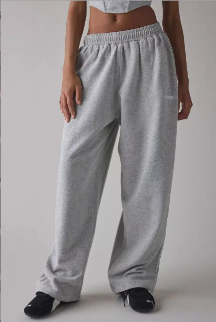 2026 summer wide leg sports pants, loose fit straight leg casual pants, comfortable Striped Wide Leg Sports Pants For Women