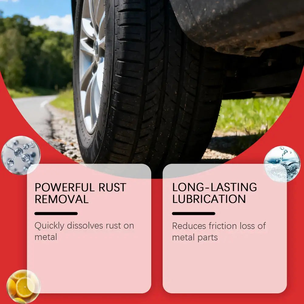 Multi-Use Grease Lubricant Spray Anti-Rust Friction Reducer For Tools Rust Remover Lubricant Spray For Quick Rust Dissolution