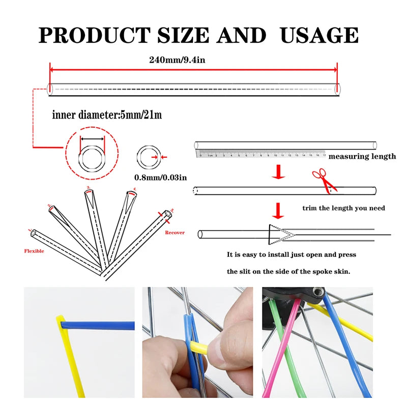 Universal Motorcycle 36/72Pcs Wheel Rim Spoke Wrap Kit Skins Protector Cover For SX SXF EXC TC TE KXF CRF YZF WR YZ RM Motocross