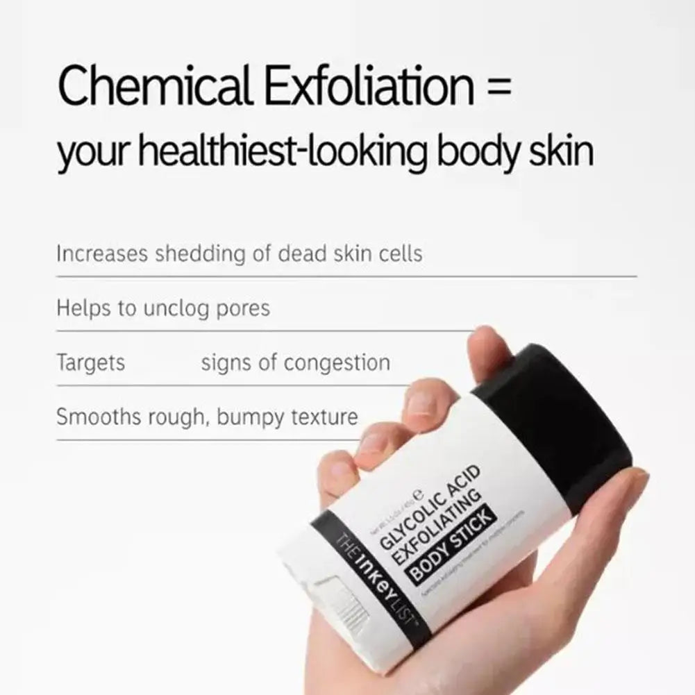 The INKEY List Glycolic Acid Exfoliating Body Stick Unclogs Pores Smooths Keratosis Pilaris Alleviates Ingrown Hairs And Acne