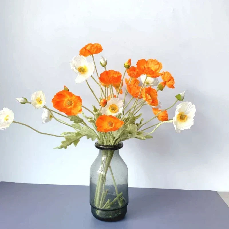 Silk Poppy Flower Stem