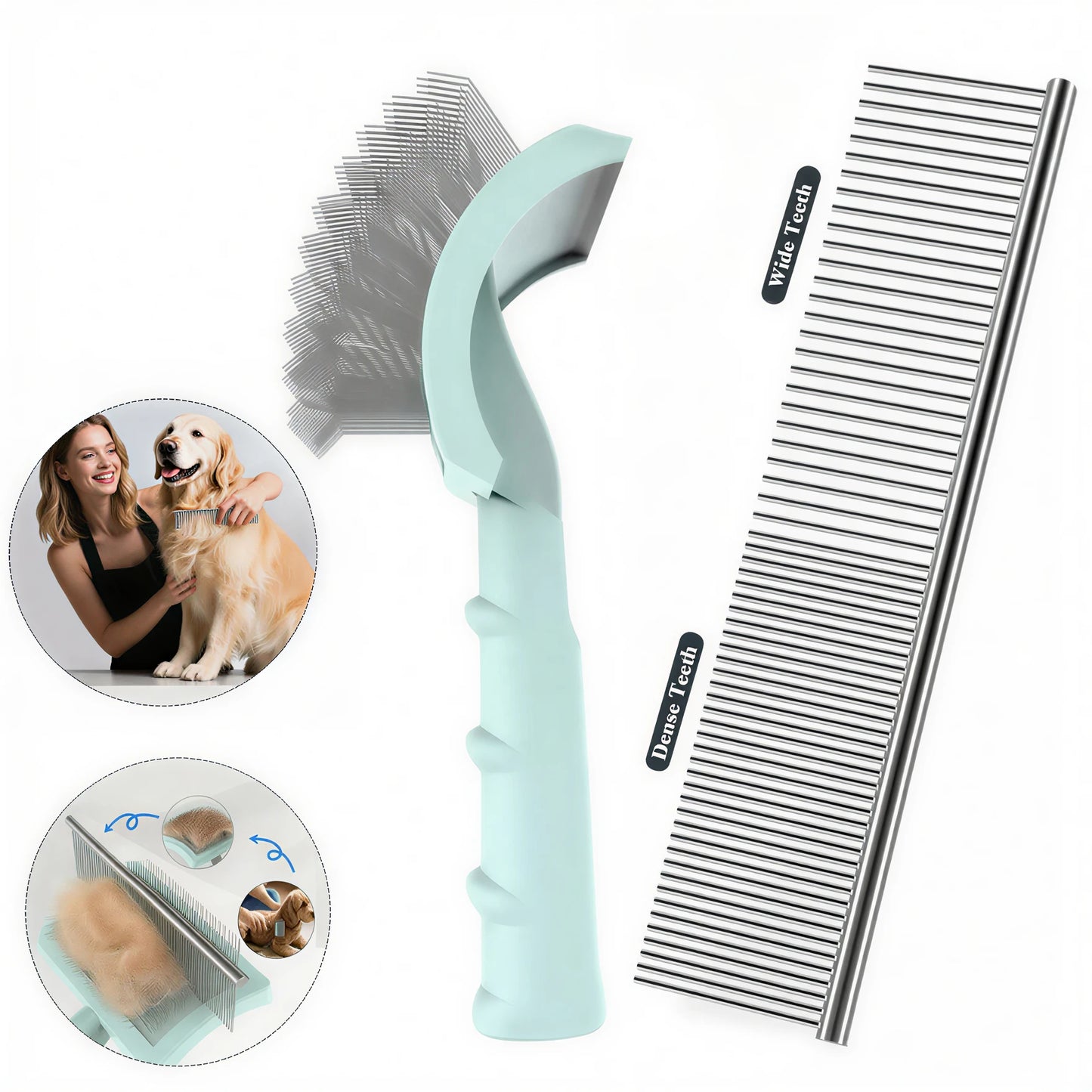 Dog Grooming Comb Shedding Hair Remove Needle Brush Slicker Massage Open Knot Comb Hair Tool Large Dog Pet Supplies Accessories