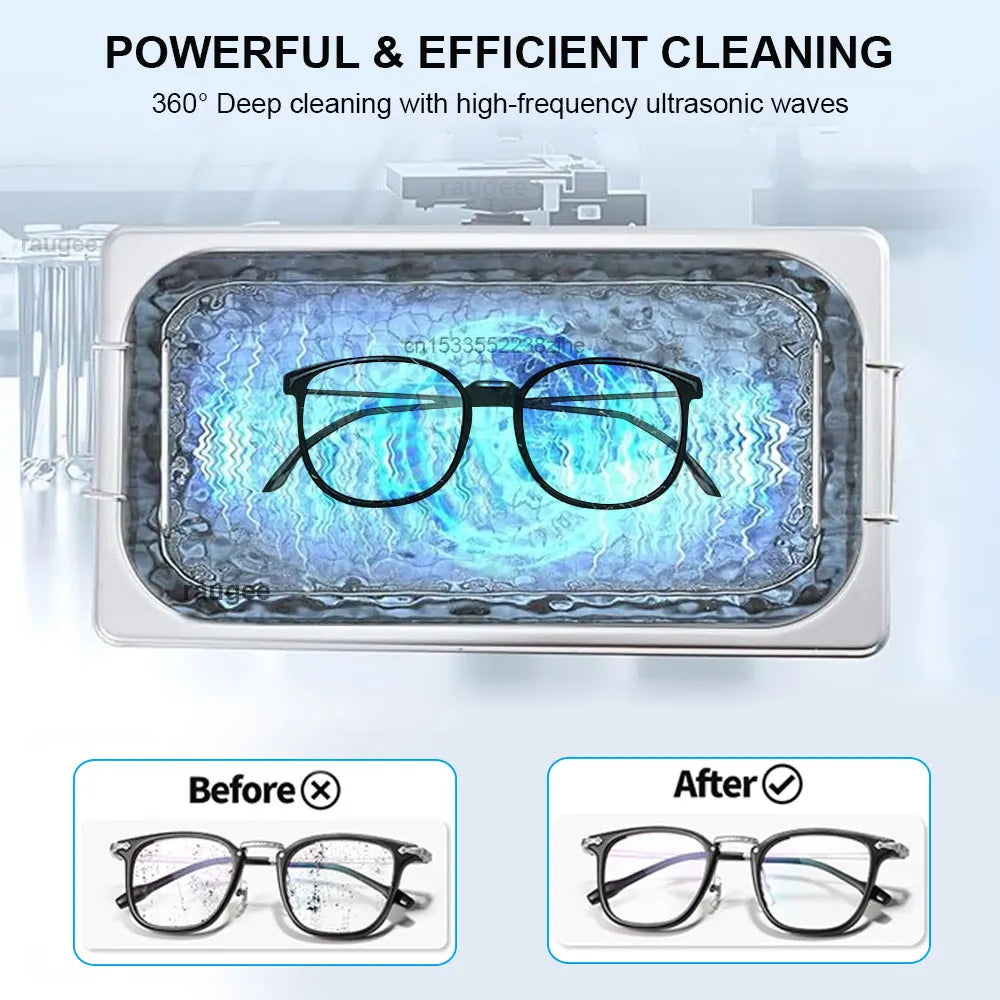 40KHZ Ultrasonic Cleaner Home Ultrasound Cleaning Machine For Jewelry Glasses Washing Bath Watches Denture Ultrasonic Cleaner