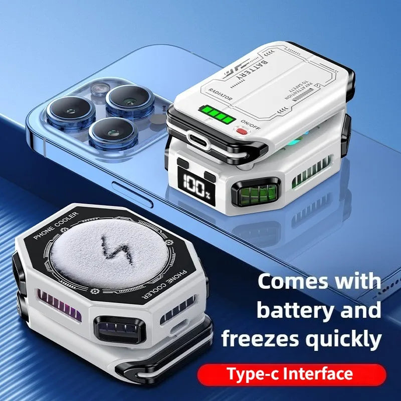 X111 Pro Mobile Phone Magnetic Semiconductor Coolng Radiator 7 Speed Control Built-in 1800mah Battery Universal PUBG Game Cooler
