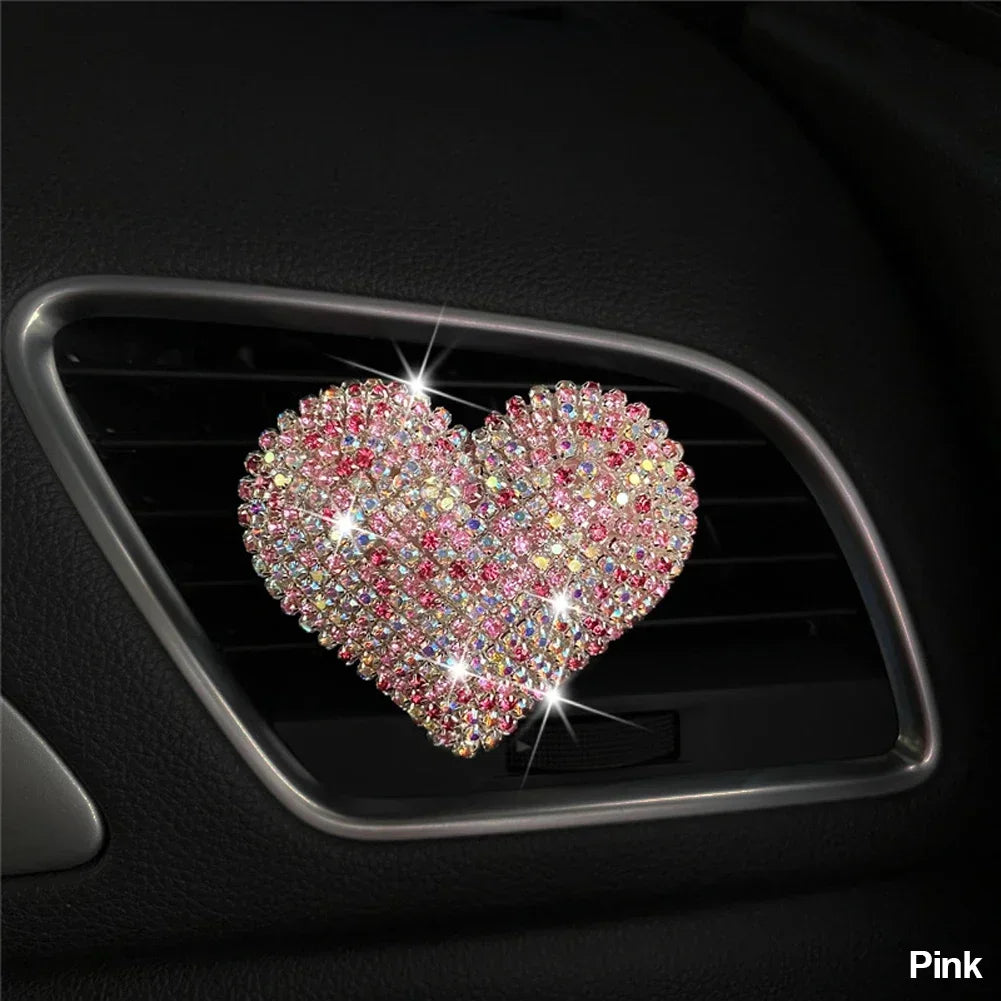 Rhinestone Crystal Bow Bear Car Pendant Mirror Hanging Ornaments Diamond Bling Car Interior Decoration Women Accessories