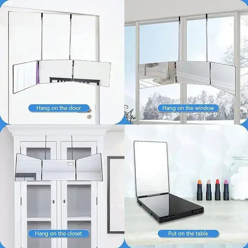 Adjustable Retractable Folding Three-Mirror