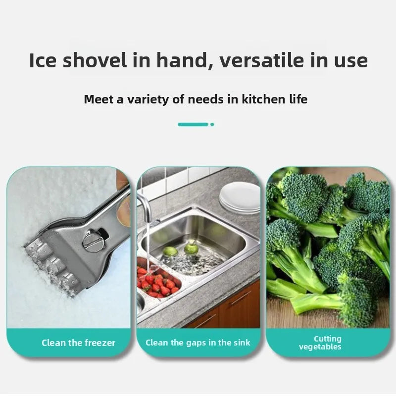Stainless Steel Hob Scraper Kitchen Glass&Ceramic Scraper with Replacement Blades Wall Floor Window Cleaning Scraper Tools