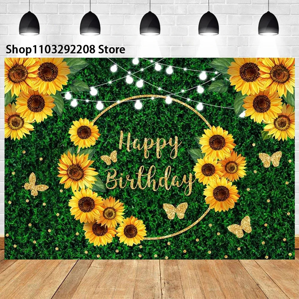 Neon Floral Pink Heart Theme Grass Happy Birthday Cake Neon Glow in The Dark Party Photography  Girl Background Wall Supplies