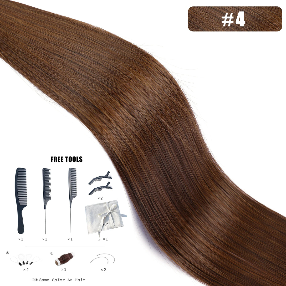 Genius Weft Human Hair Extensions 50G Remy Human Hair Invisible Brazilian Hair Extensions Hair Bundles