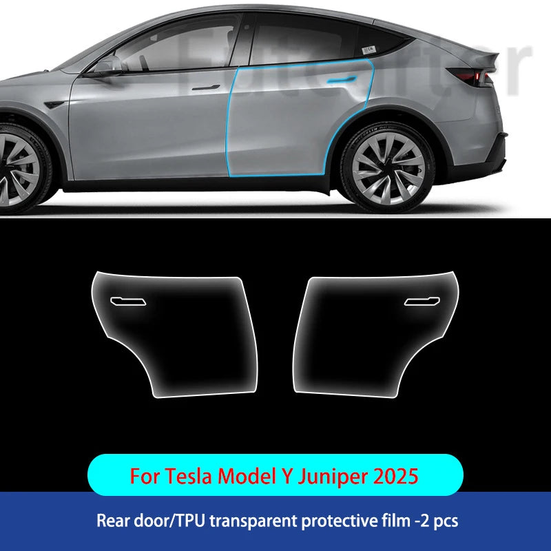 For Tesla ModelY Juniper2025 TPU Transparent Sticker Body Accessories Styling Pre-Cut Paint Protection Film Car Clear Kit Sticke