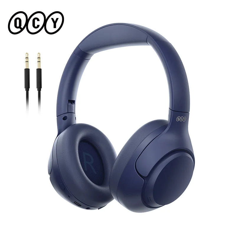 QCY H3 ANC Hi-Res Audio Wireless Bluetooth 5.4 Headphones Over Ear Headset 60Hrs 43dB Hybrid Active Noise Cancellation Earphone