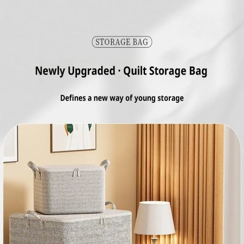 NEW 220L Big Size Clothes Storage Box With Cover Large Laundry Basket Organizer Bag For Baby Foldable