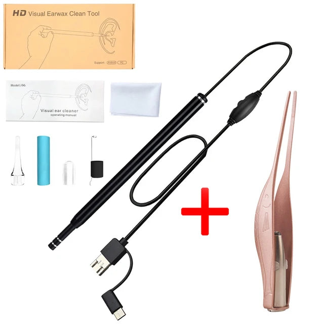 Visible Earpick Medical Otoscope Waterproof Camera Earwax Visual Oral Inspection Ear Spoon Support Android PC Ear Cleaning Tool