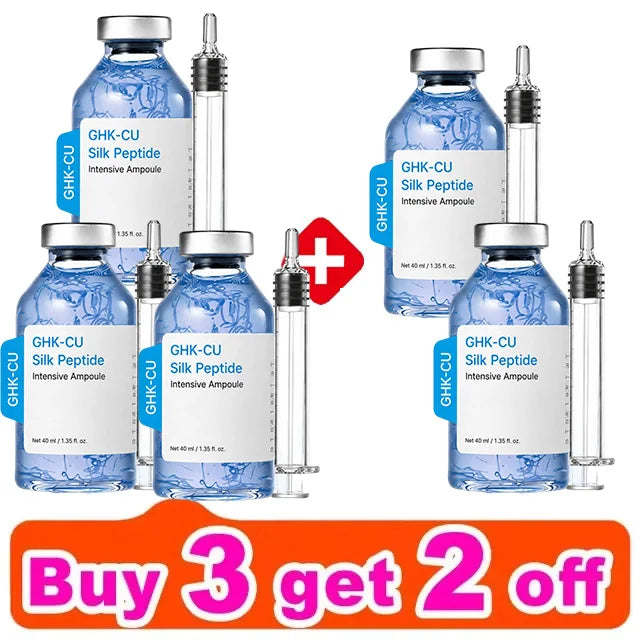 GHK-Cu Blue Copper Silk Peptide Ampoule Serum Deep Collagen Hydrate Moisturize Soften Smooth Firm Korean Facial Skin Care