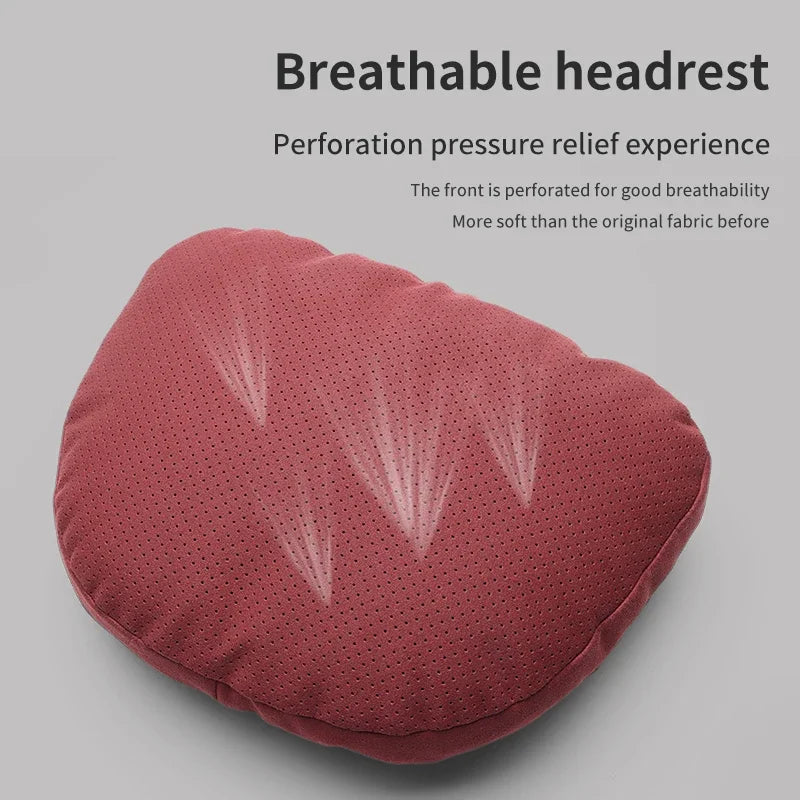 S-level Headrest Neck Pillow Car Seat Waist Pillow Super Soft Protector Neck Compatible For Tesla Audi Benz BMW Cars Interior