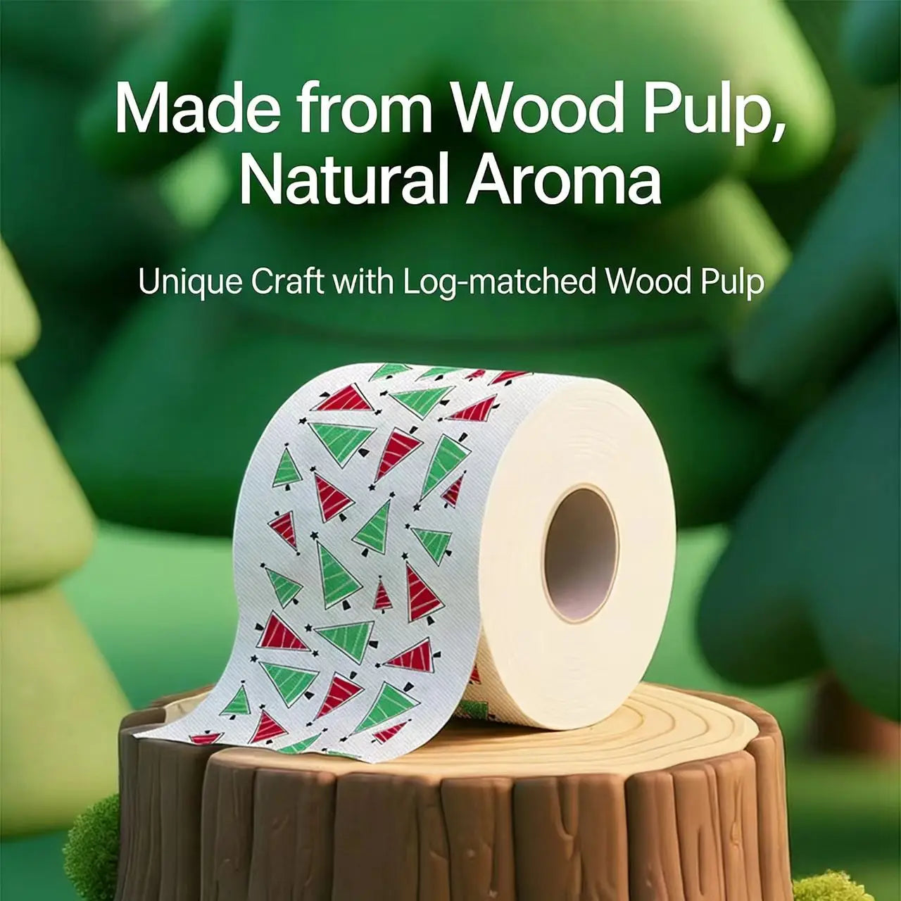 Christmas Toilet Roll Paper, Happy 2026 New Year Supplies, Xmas Tissue Roll Napkin Kitchen Tool, Home Decoration for Holidays