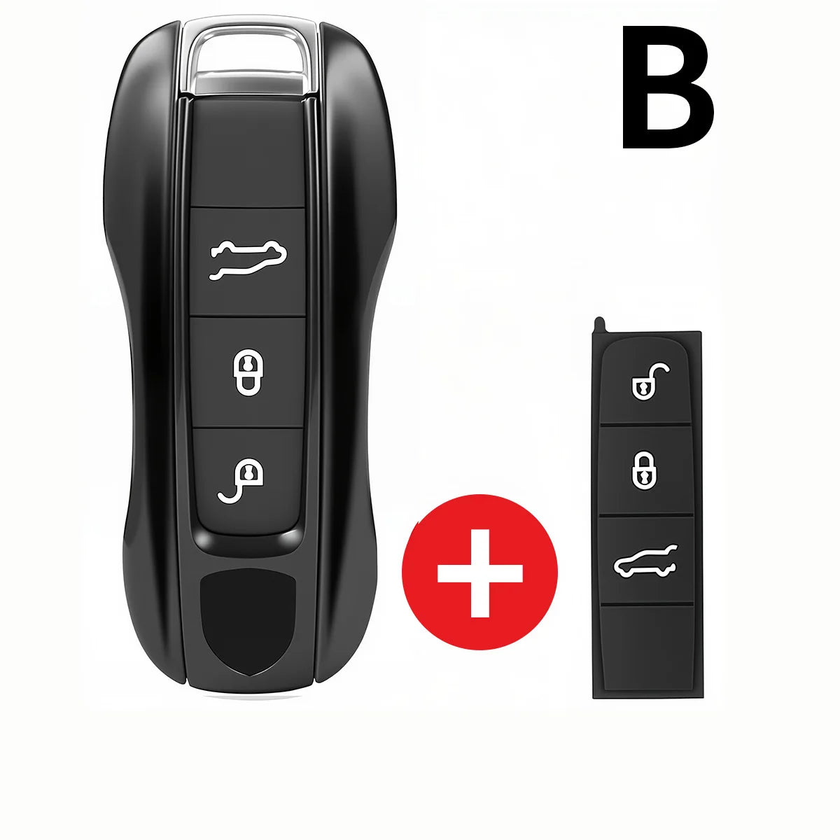 For Porsche Panamera Carrera Macan Boxster Cayman Cayenne Taycan 911 970 981 991 Car Smart Remote Key Case Fob Covers Set Shell